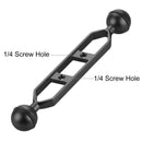 PULUZ 7.0 inch 17.7cm Aluminum Alloy Dual Balls Arm, Ball Diameter: 25mm(Black)