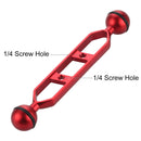 PULUZ 7.0 inch 17.7cm Aluminum Alloy Dual Balls Arm, Ball Diameter: 25mm(Red)