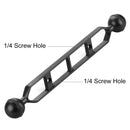 PULUZ 9.0 inch 22.8cm Aluminum Alloy Dual Balls Arm, Ball Diameter: 25mm(Black)