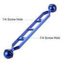 PULUZ 9.0 inch 22.8cm Aluminum Alloy Dual Balls Arm, Ball Diameter: 25mm(Blue)