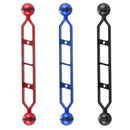 PULUZ 9.0 inch 22.8cm Aluminum Alloy Dual Balls Arm, Ball Diameter: 25mm(Blue)