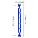 PULUZ 11.0 inch 27.9cm Aluminum Alloy Dual Balls Arm, Ball Diameter: 25mm(Blue)