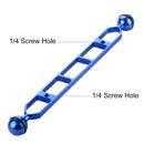 PULUZ 11.0 inch 27.9cm Aluminum Alloy Dual Balls Arm, Ball Diameter: 25mm(Blue)