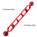 PULUZ 11.0 inch 27.9cm Aluminum Alloy Dual Balls Arm, Ball Diameter: 25mm(Red)
