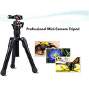 PULUZ Pocket Mini Microspur Photos Magnesium Alloy Tripod Mount with 360 Degree Ball Head for DSLR & Digital Camera, Adjustable Height: 24.5-57cm, Load Max: 3kg