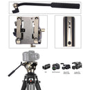 PULUZ 3 in 1 (Tripod + Bowl Adapter + Gold Fluid Drag Head) Heavy Duty Video Camcorder Aluminum Alloy Tripod Mount Kit for DSLR / SLR Camera, Adjustable Height: 62-152cm