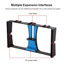 PULUZ Vlogging Live Broadcast Smartphone Video Rig Filmmaking Recording Handle Stabilizer Bracket for iPhone, Galaxy, Huawei, Xiaomi, HTC, LG, Google, and Other Smartphones(Blue)