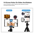 PULUZ Vlogging Live Broadcast Smartphone Video Rig Filmmaking Recording Handle Stabilizer Bracket for iPhone, Galaxy, Huawei, Xiaomi, HTC, LG, Google, and Other Smartphones(Blue)