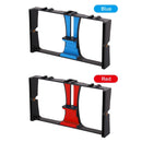 PULUZ Vlogging Live Broadcast Smartphone Video Rig Filmmaking Recording Handle Stabilizer Bracket for iPhone, Galaxy, Huawei, Xiaomi, HTC, LG, Google, and Other Smartphones(Blue)