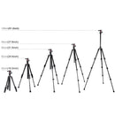 PULUZ 4-Section Folding Legs Metal Tripod Mount with 360 Degree Ball Head for DSLR & Digital Camera, Adjustable Height: 42-130cm
