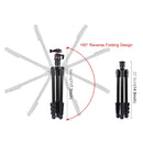PULUZ 4-Section Folding Legs Metal Tripod Mount with 360 Degree Ball Head for DSLR & Digital Camera, Adjustable Height: 42-130cm