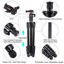 PULUZ 4-Section Folding Legs Metal Tripod Mount with 360 Degree Ball Head for DSLR & Digital Camera, Adjustable Height: 42-130cm