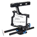 PULUZ Camera Cage Handle Stabilizer for Sony A7 & A7S & A7R, A7 II & A7R II & A7S II, A7R III & A7S III, A7R IV, A6000, A6500, A6300, Panasonic Lumix DMC-GH4(Blue)