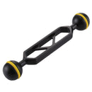 PULUZ 5 inch 12.6cm Aluminum Alloy Dual Balls Arm for Underwater Torch / Video Light, Ball Diameter: 2.5cm