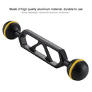 PULUZ 5 inch 12.6cm Aluminum Alloy Dual Balls Arm for Underwater Torch / Video Light, Ball Diameter: 2.5cm