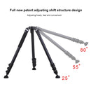 PULUZ 4-Section Folding Legs Metal Tripod Mount for DSLR / SLR Camera, Adjustable Height: 97-180cm