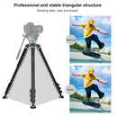 PULUZ 4-Section Folding Legs Metal Tripod Mount for DSLR / SLR Camera, Adjustable Height: 97-180cm