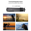 PULUZ 4-Section Folding Legs Metal Tripod Mount for DSLR / SLR Camera, Adjustable Height: 97-180cm