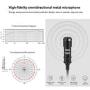 PULUZ 3m 3.5mm Jack Lavalier Wired Condenser Recording Microphone with Fur Windscreen Cap