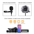 PULUZ 3m 3.5mm Jack Lavalier Wired Condenser Recording Microphone with Fur Windscreen Cap