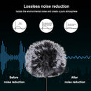 PULUZ 6m 3.5mm Jack Lavalier Wired Condenser Recording Microphone with Fur Windscreen Cap