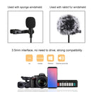 PULUZ 6m 3.5mm Jack Lavalier Wired Condenser Recording Microphone with Fur Windscreen Cap
