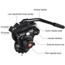 PULUZ Professional Heavy Duty Video Camcorder Aluminum Alloy Tripod with Fluid Drag Head for DSLR / SLR Camera, Adjustable Height: 80-160cm(Black)