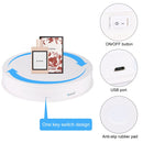 PULUZ 30cm USB Electric Rotating Turntable Display Stand Video Shooting Props Turntable for Photography, Load 5-10kg(White)