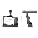 PULUZ Video Camera Cage Stabilizer with Handle for Canon EOS M50(Black)
