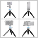 PULUZ Simple Mini ABS Desktop Tripod Mount with 1/4 inch Screw for DSLR & Digital Cameras, Working Height: 9cm(Black)