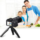PULUZ Simple Mini ABS Desktop Tripod Mount with 1/4 inch Screw for DSLR & Digital Cameras, Working Height: 9cm(Black)