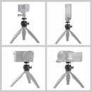 PULUZ 1/4 inch Screw CNC Aluminum Alloy Ball Head ABS Tripod Adapter(Black)