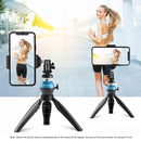 PULUZ 1/4 inch Screw CNC Aluminum Alloy Ball Head ABS Tripod Adapter(Blue)