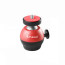 PULUZ 1/4 inch Screw CNC Aluminum Alloy Ball Head ABS Tripod Adapter(Red)