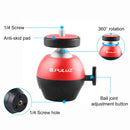 PULUZ 1/4 inch Screw CNC Aluminum Alloy Ball Head ABS Tripod Adapter(Red)