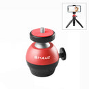 PULUZ 1/4 inch Screw CNC Aluminum Alloy Ball Head ABS Tripod Adapter(Red)