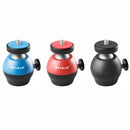 PULUZ 1/4 inch Screw CNC Aluminum Alloy Ball Head ABS Tripod Adapter(Red)