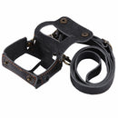 PULUZ for GoPro HERO7 Black /6 /5 Litchi Texture Genuine Leather Housing Case with Set Key Hole & Neck Strap & 52mm UV Lens(Black)