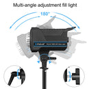 PULUZ 150W Studio Video Light 3200K-5600K Dual Color Temperature Built-in Dissipate Heat System with Remote Control(EU Plug)