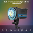 PULUZ 150W Studio Video Light 3200K-5600K Dual Color Temperature Built-in Dissipate Heat System with Remote Control(UK Plug)