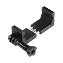 PULUZ Vlogging Live Broadcast Aluminum Alloy Clamp Bracket with Screw for iPhone, Samsung, GoPro, DJI Osmo Action(Black)
