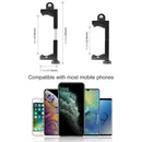 PULUZ Vlogging Live Broadcast Aluminum Alloy Clamp Bracket with Screw for iPhone, Samsung, GoPro, DJI Osmo Action(Black)