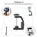 PULUZ Heavy Duty C Clamp Camera Clamp Mount with 1/4 inch Screw for GoPro HERO9 /8 /7 /6 /5 /4 /3+ /3 /2 /1, DJI Osmo Action and Other Action Cameras(Black)