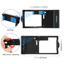 PULUZ Bluetooth Handheld Vlogging Live Broadcast Smartphone Video Rig Cage Filmmaking Recording Handle Stabilizer Bracket for iPhone, Galaxy, Huawei, Xiaomi, HTC, LG, Google, and Other Smartphones(Blue)