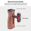 PULUZ Universal Side Wooden Handle Handgrip with Cold Shoe for DSLR Camera Cage(Bronze)