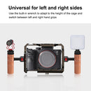 PULUZ 3/8 inch Screw Universal Camera Wooden Side Handle with Cold Shoe Mount for Camera Cage Stabilizer(Black)