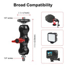 PULUZ Multi-function Magic Arm Ball Mount Clamp Crab Pliers Clip(Red)