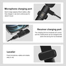 PULUZ Wireless Lavalier Microphone for 8-Pin Device, Support Phone Charging(Black)