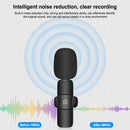 PULUZ Wireless Lavalier Microphone for 8-Pin Device, Support Phone Charging(Black)