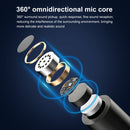 PULUZ Wireless Lavalier Microphone for 8-Pin Device, Support Phone Charging(Black)